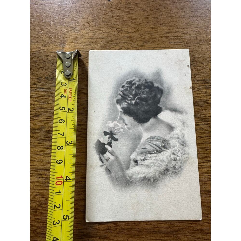 Antique 1916 Get Well Postcard Woman Rose Artistic Heads No 905 Lockport NY - Picture 8 of 10